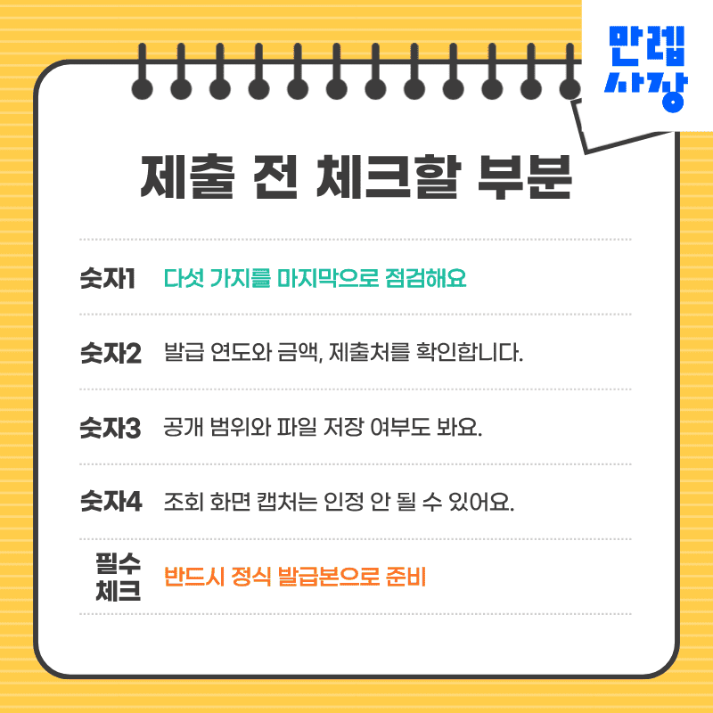 제출 전 체크리스트