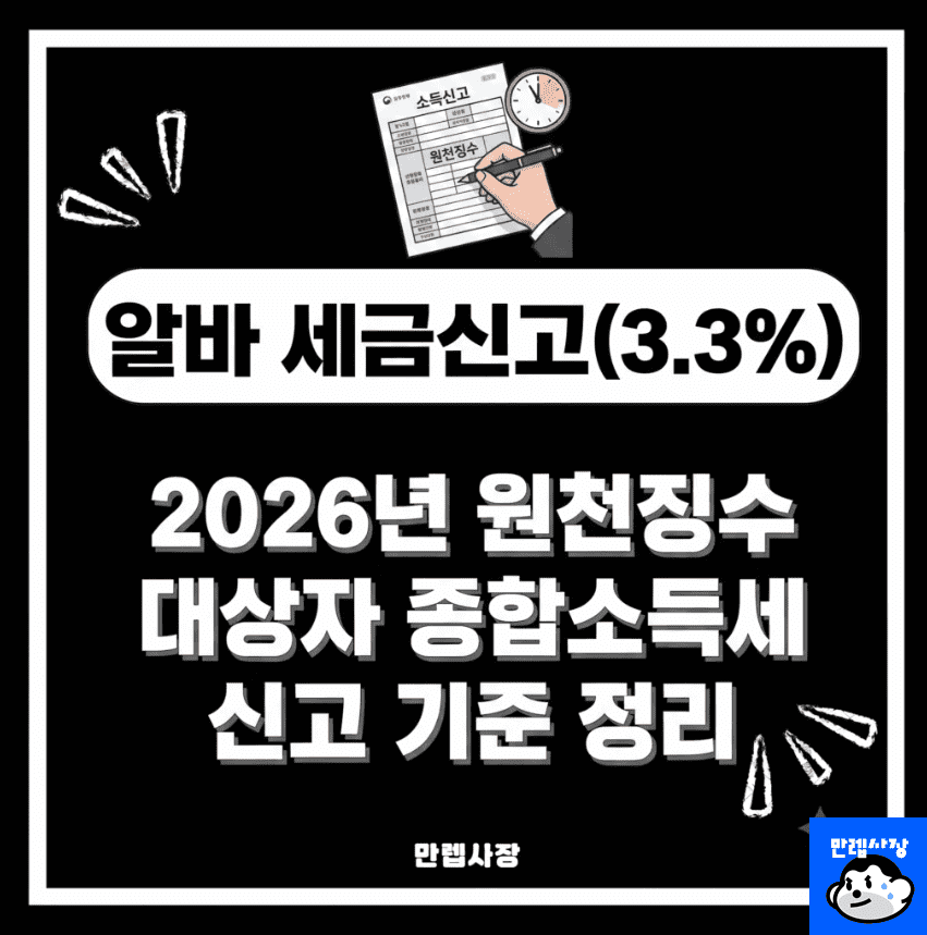 알바 세금 신고 3.3%