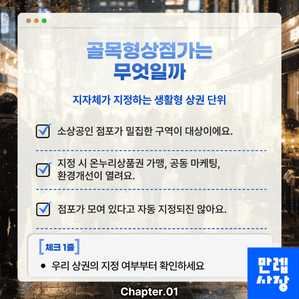 골목형상점가는 무엇일까