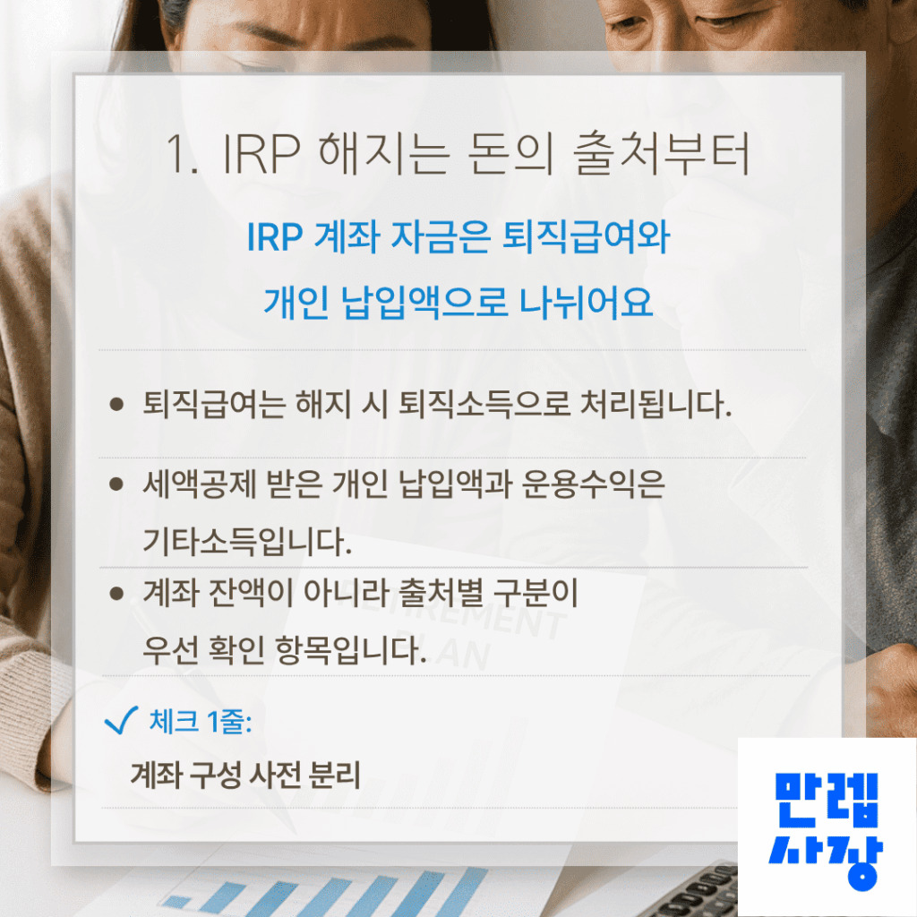 IRP 계좌 자금 구성