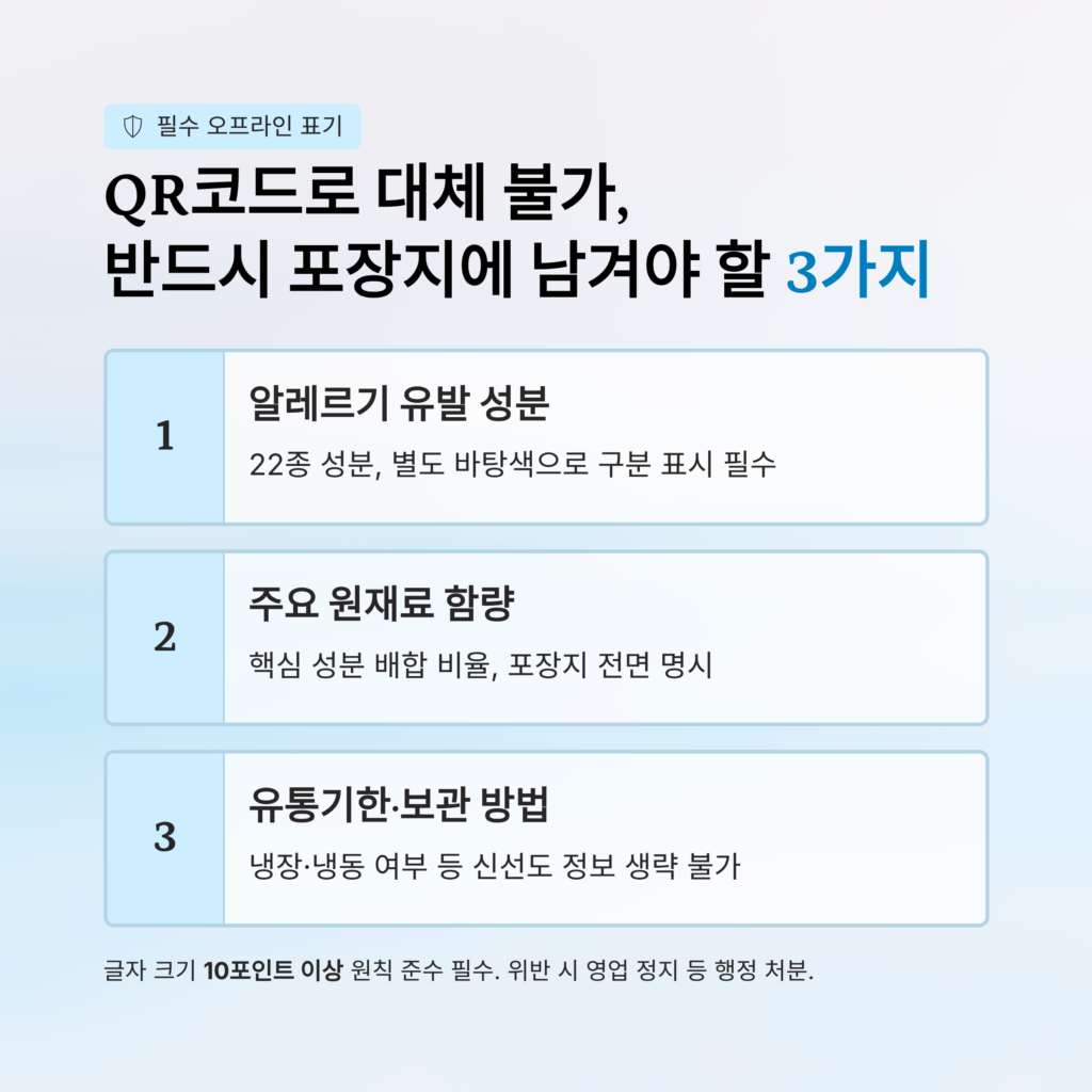 포장지에 남겨야할 3가지