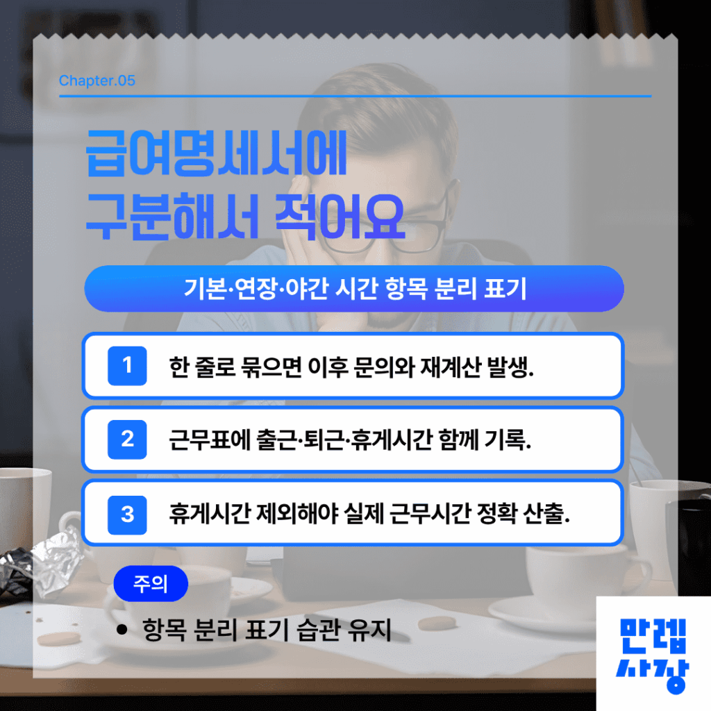 급여명세서 정리 방법