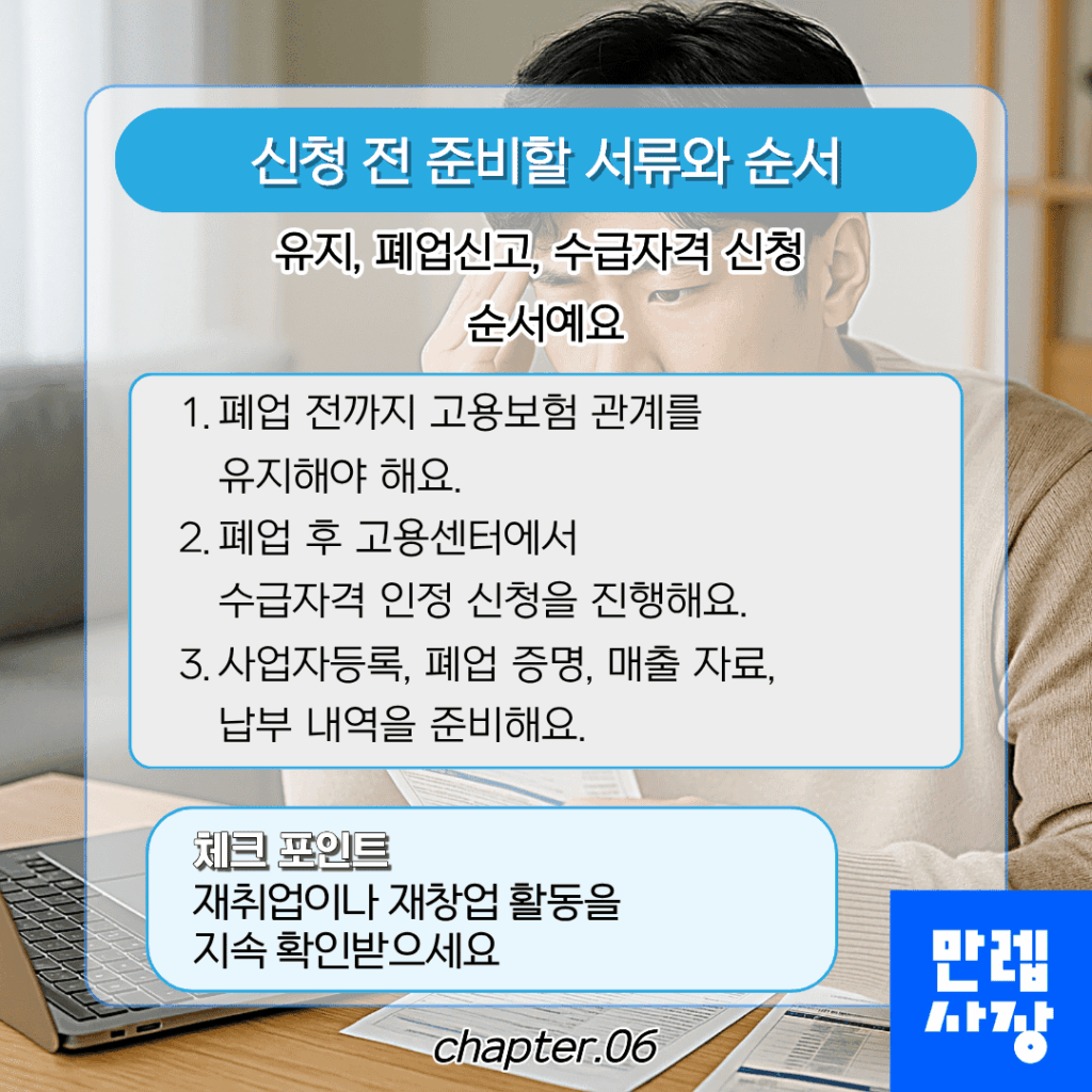 신청 전 준비할 서류와 순서