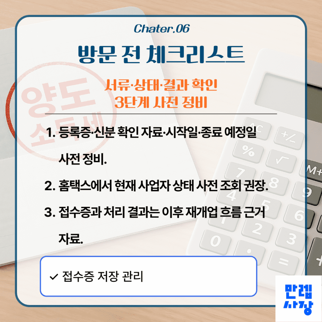 방문 전 체크리스트