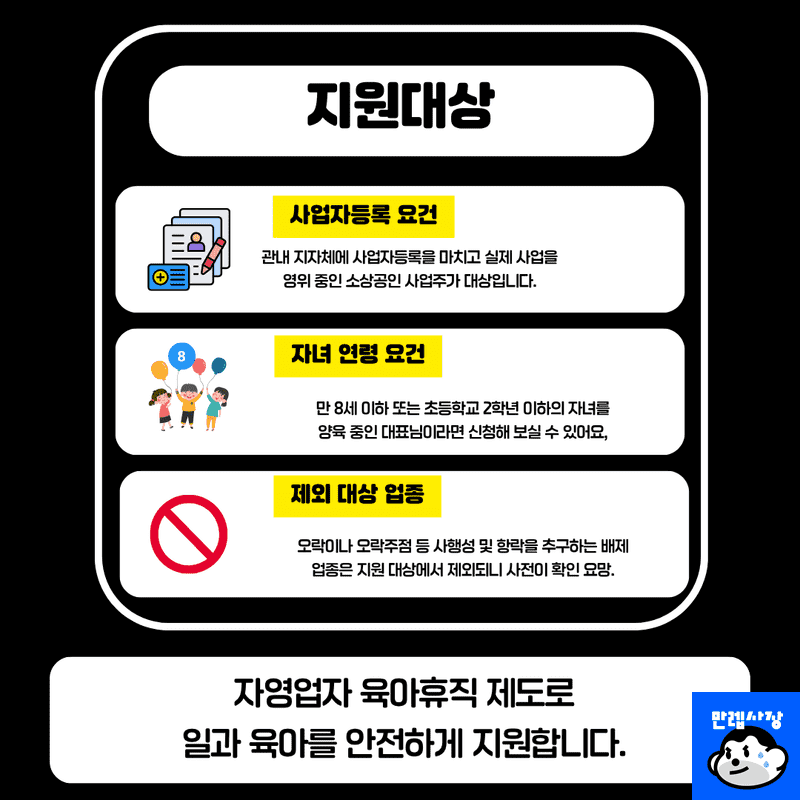 지원대상 및 제외대상