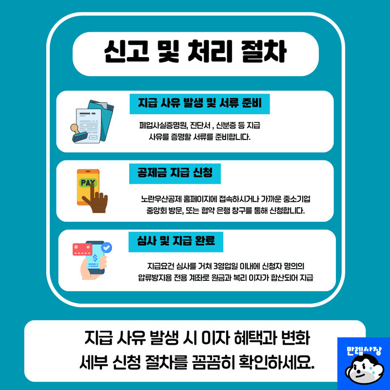 공제금 수령 및 처리 절차