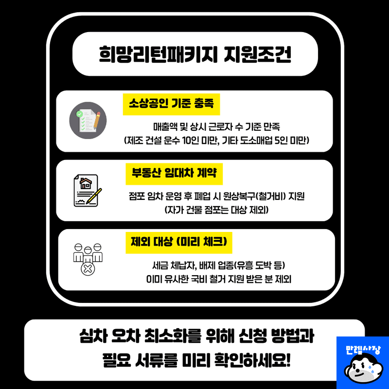 세부 지원 요건 및 배제 대상