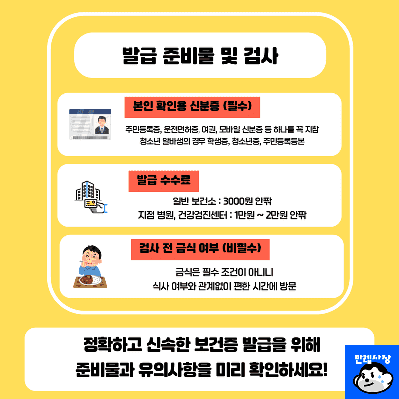 방문 전 준비물 및 유의사항