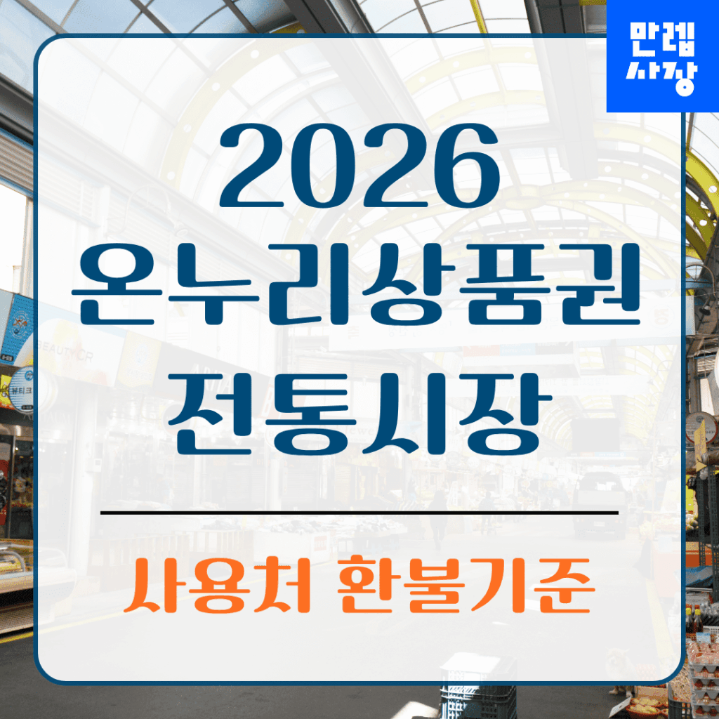 온누리상품권 사용처와 환불기준 안내