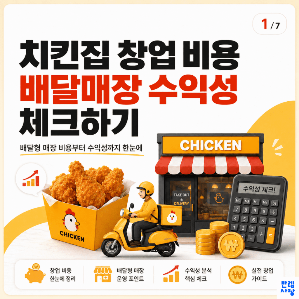 배달형 치킨집 창업 비용과 수익성 계산 방법 안내