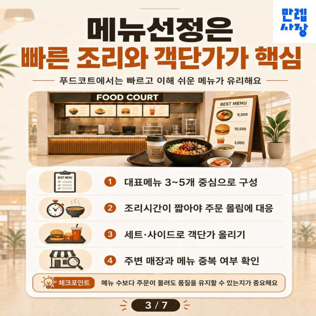 메뉴선정 기준