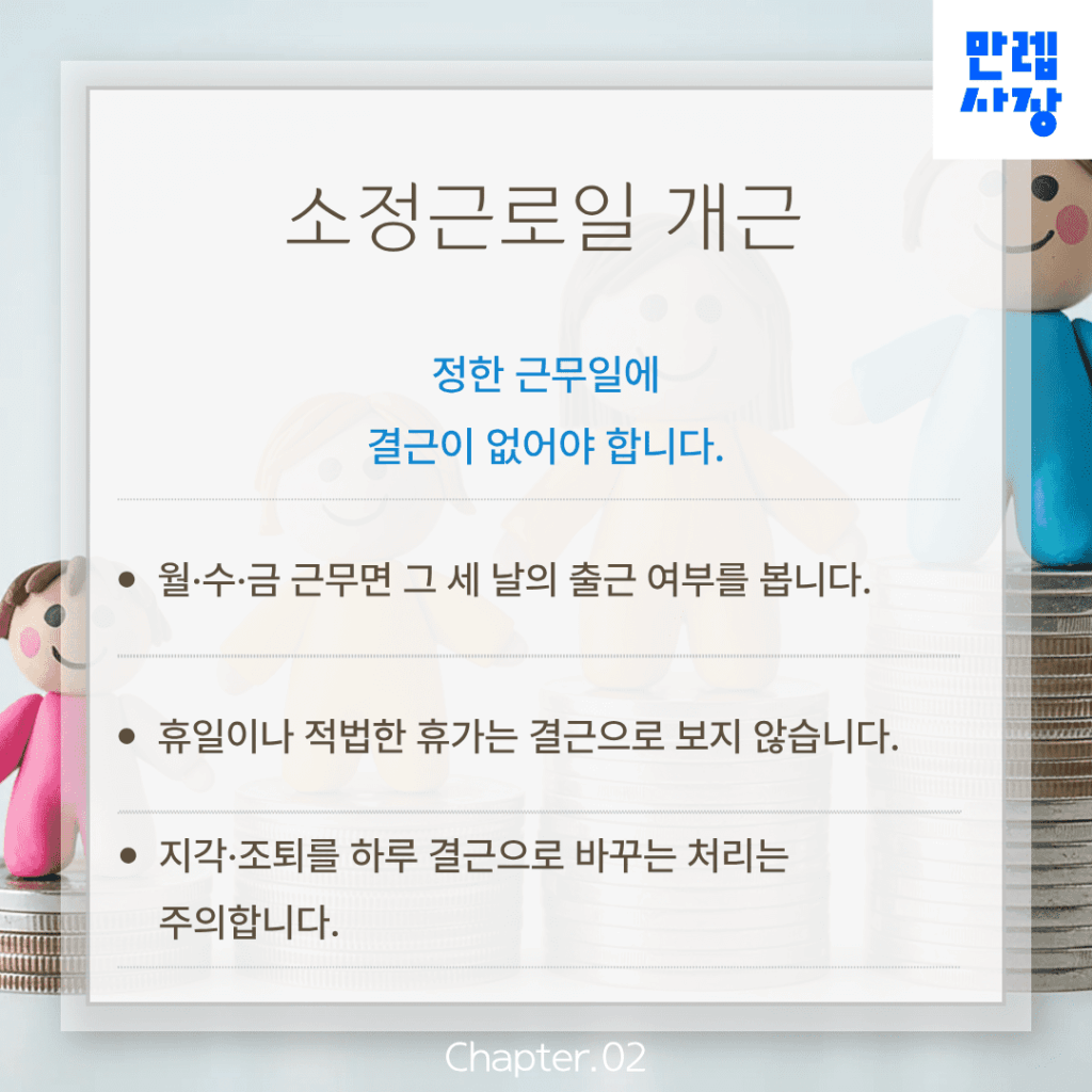 소정근로일 개근