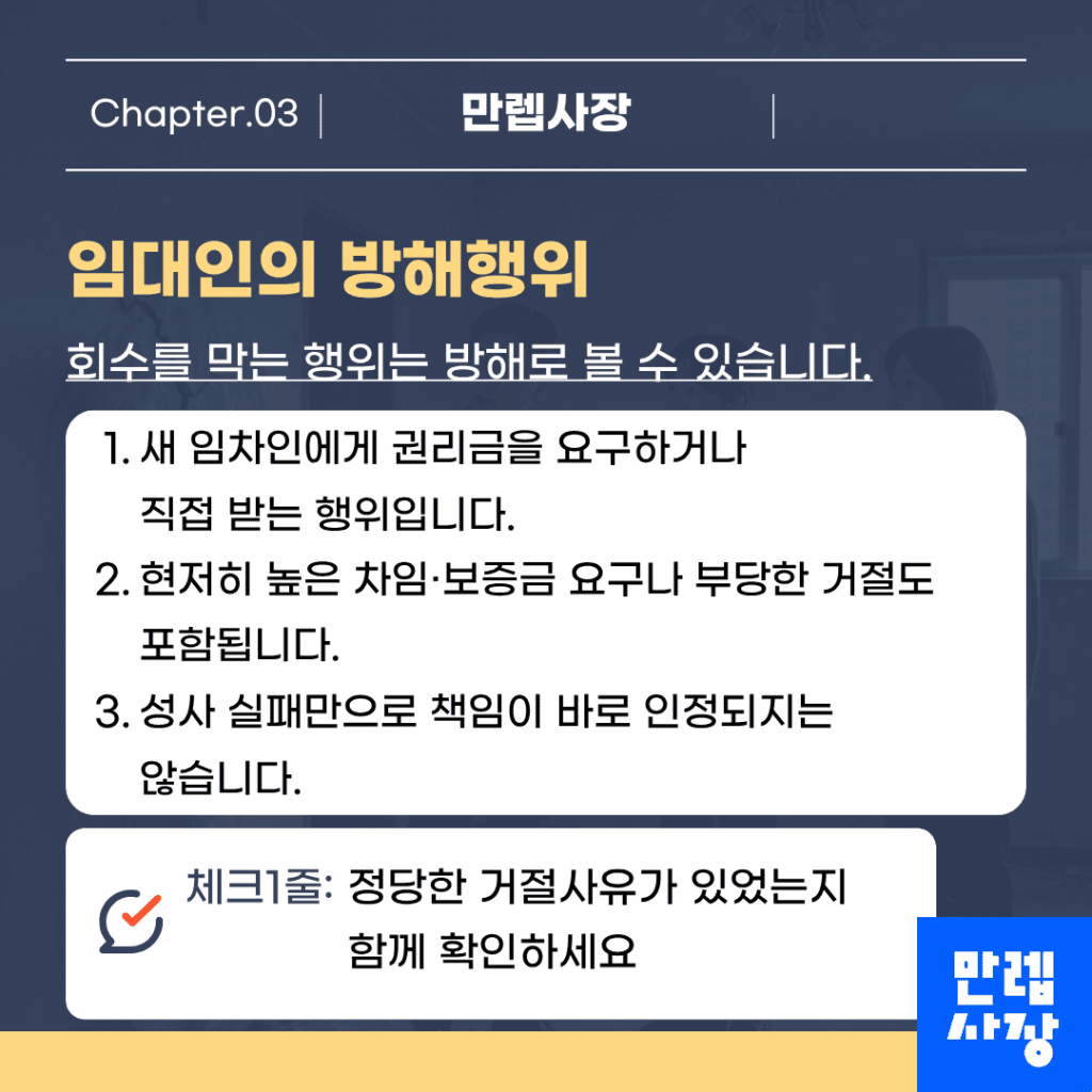 임대인의 방해행위