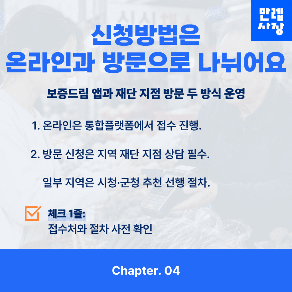 접수 방식 두 가지