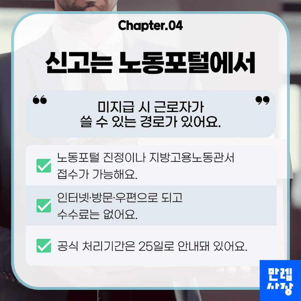 미지급 신고 절차