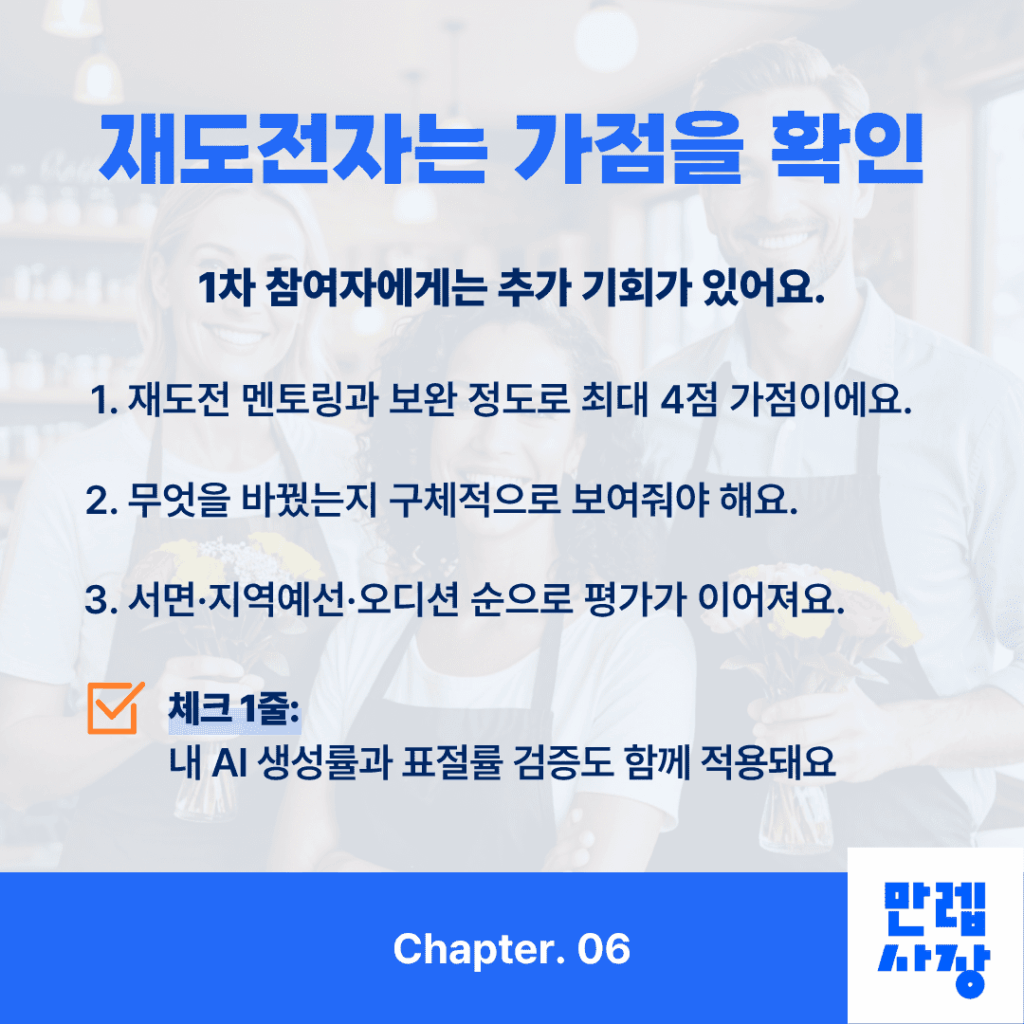 평가와 재도전 가점