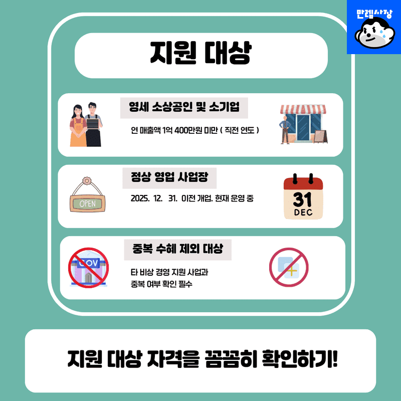 지원대상 및 제외대상
