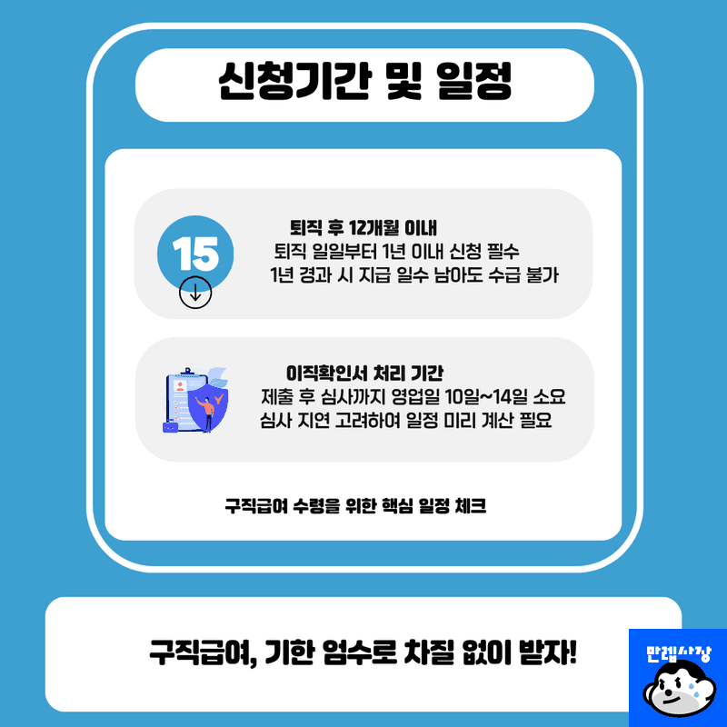 신청 기간 및 일정