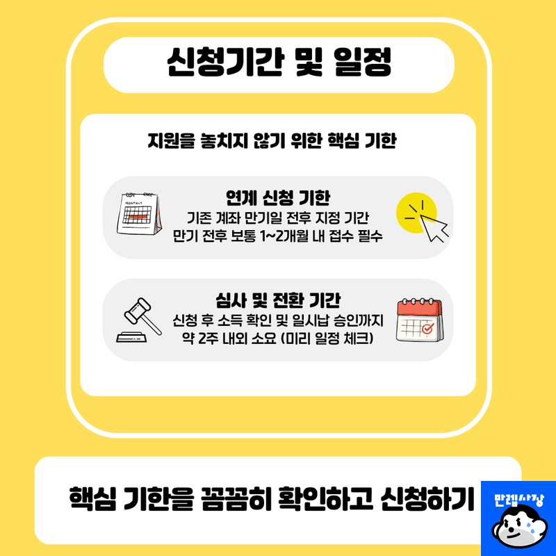 신청 기간 및 일정