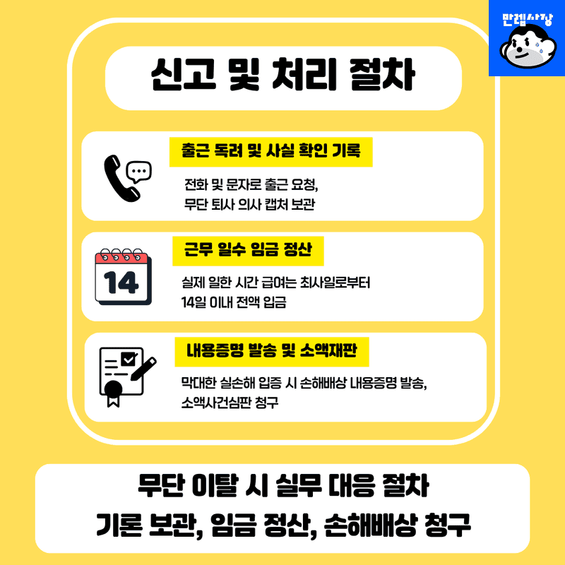신고 및 처리 절차