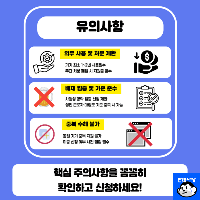 위반 시 불이익 및 주의사항