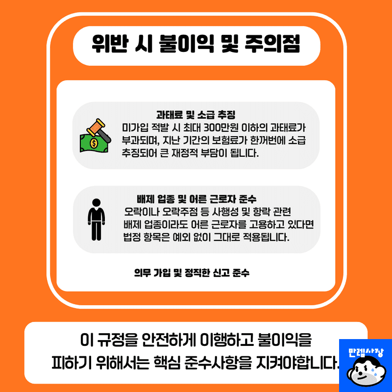 위반 시 불이익 및 주의점