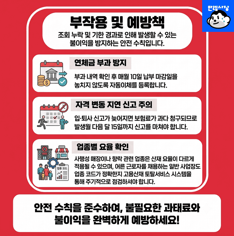 주의사항 및 예방책