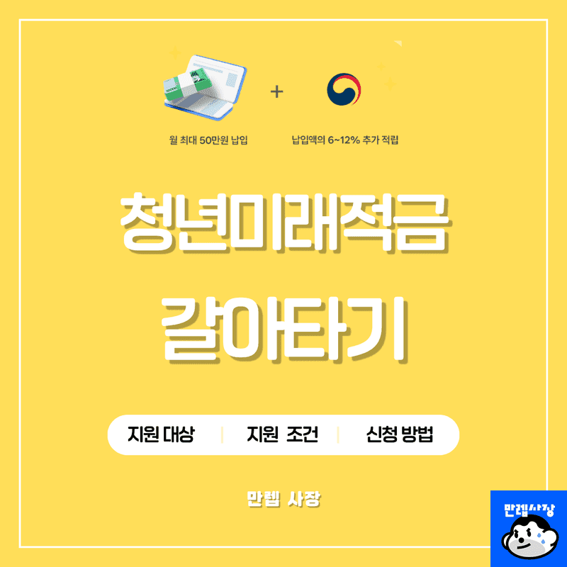 청년도약계좌에서 청년미래적금 갈아타기 일반형 우대형 조건