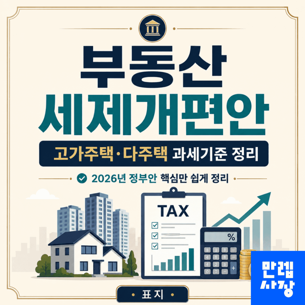 부동산 세제개편안 고가주택·다주택 과세기준 안내