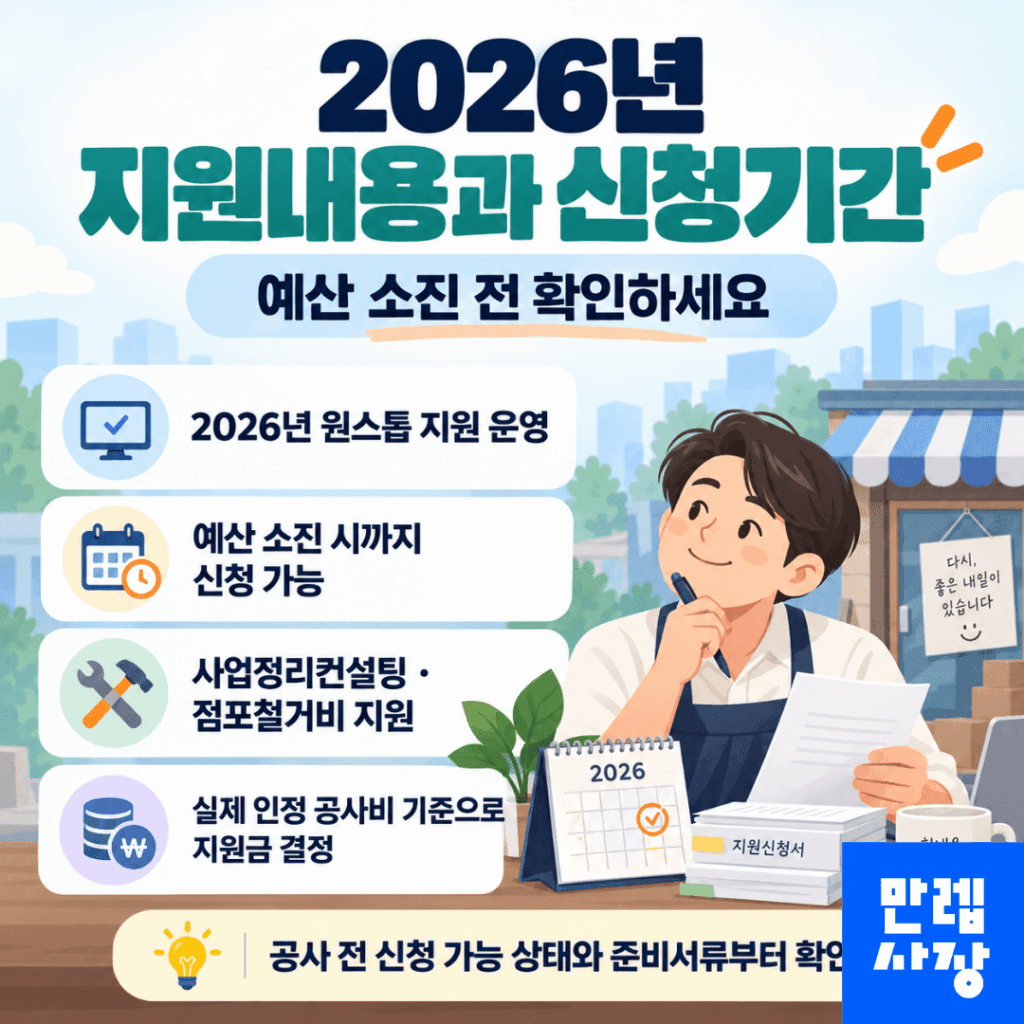 2026년 지원내용과 신청기간