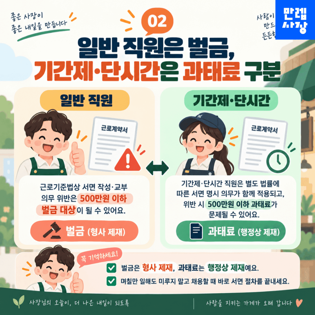 벌금과 과태료의 적용 구조 구분