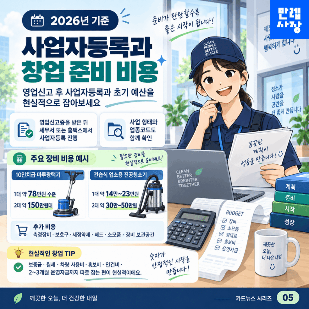 사업자등록과 창업 준비 비용