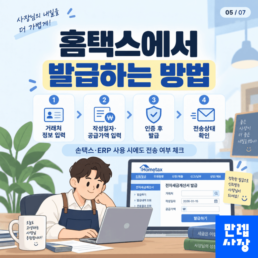 홈택스 전자발급 절차