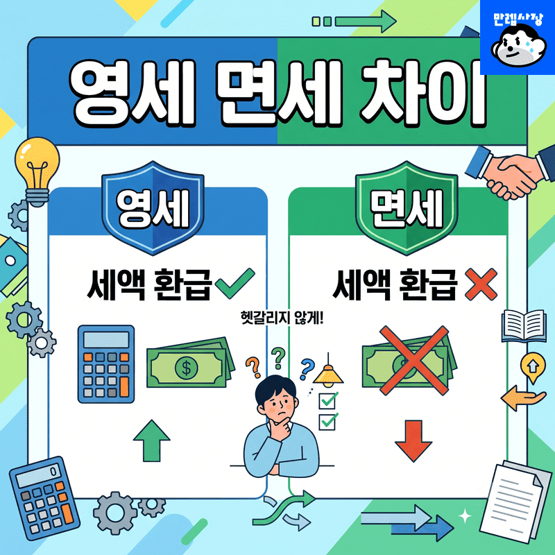 영세 면세 차이 헷갈리지 않게 이해하는 방법 부가세 환급 총정리