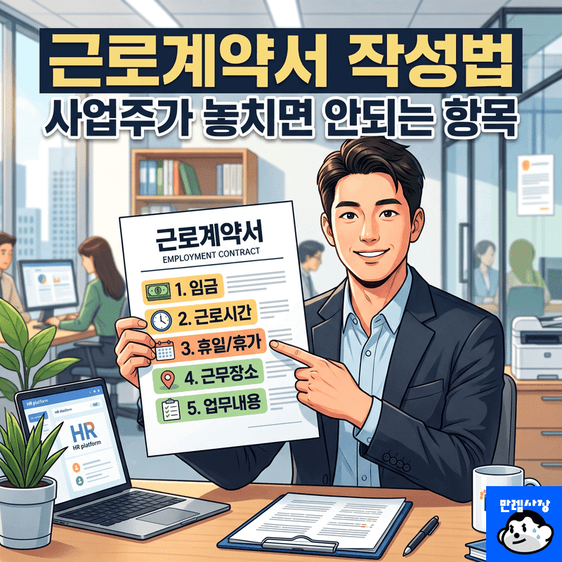 근로계약서 작성법 사업주가 놓치면 안 되는 항목 총정리