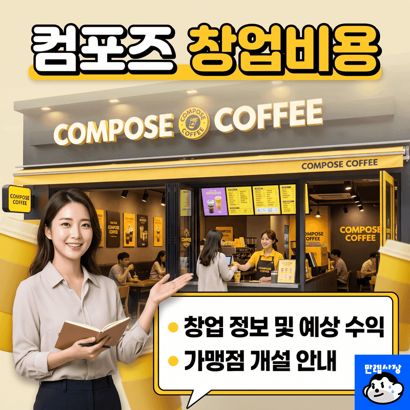 컴포즈 창업비용 및 한달에 얼마나 벌까 10평 개설비와 순수익률