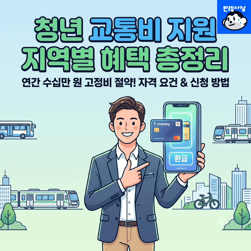 청년 교통비 지원 지역별 혜택 총정리 및 K패스 30% 환급