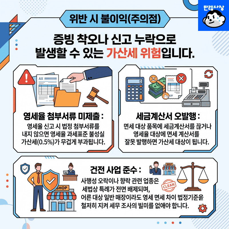 위반 시 불이익 및 주의점