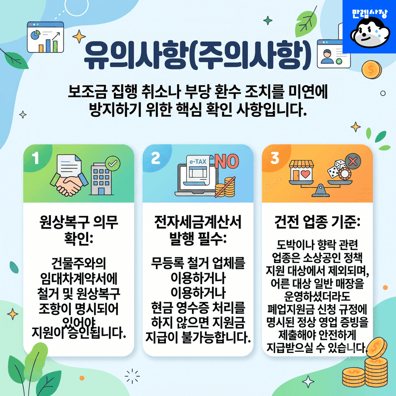 유의사항(주의사항)